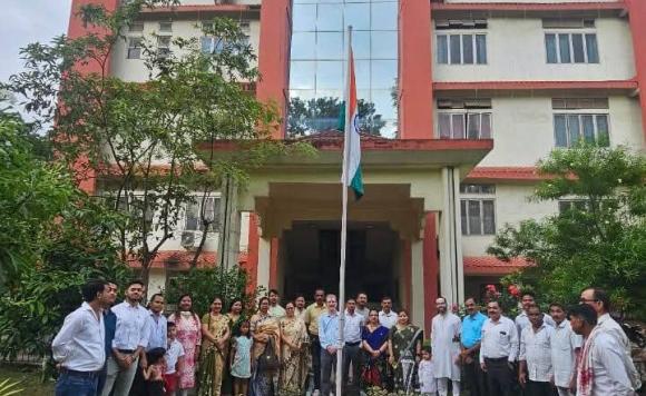 Flag hoisting by Director, Soil Conservation 